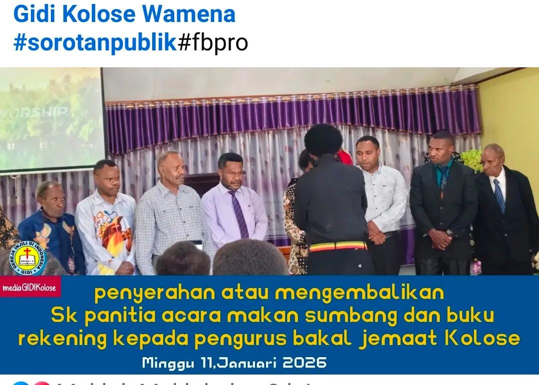 The GIDI Kolose Congregation in Wamena Receives Funds from the Charity Meal Event Committee