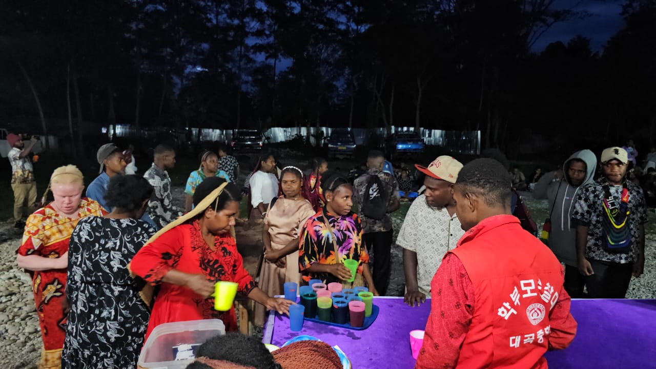 Fellowship Meal After the Joint Youth Worship of GIDI TK. Klasis Lembah Baliem Wamena